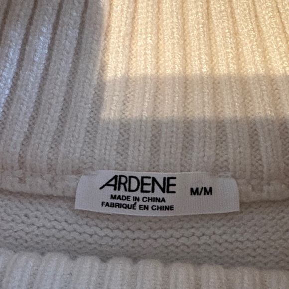 Ardene Black and White Striped Mock-neck sweater - Picture 2 of 2
